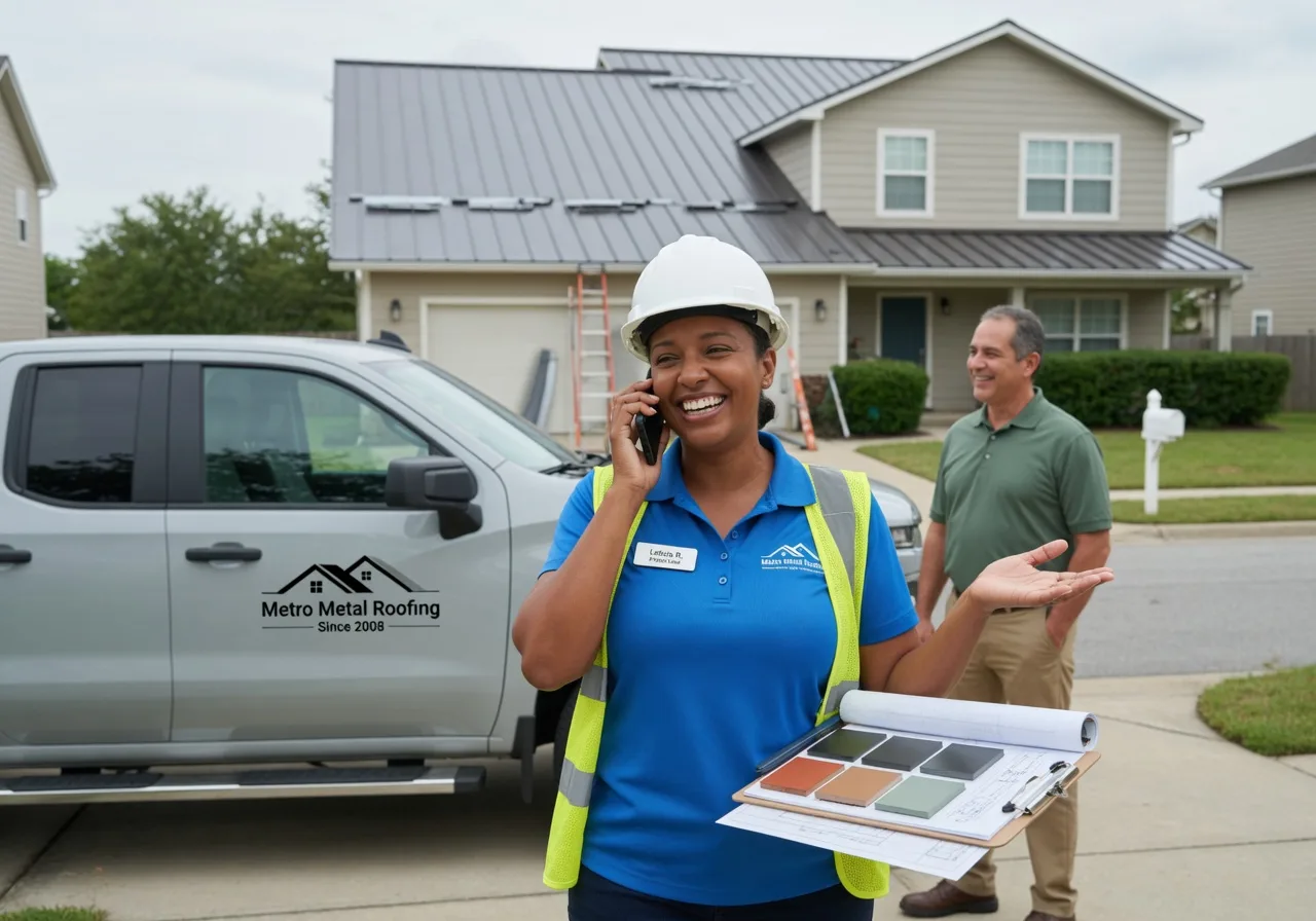 Storm Damage Metal Roof Repair in La Fontaine, IN